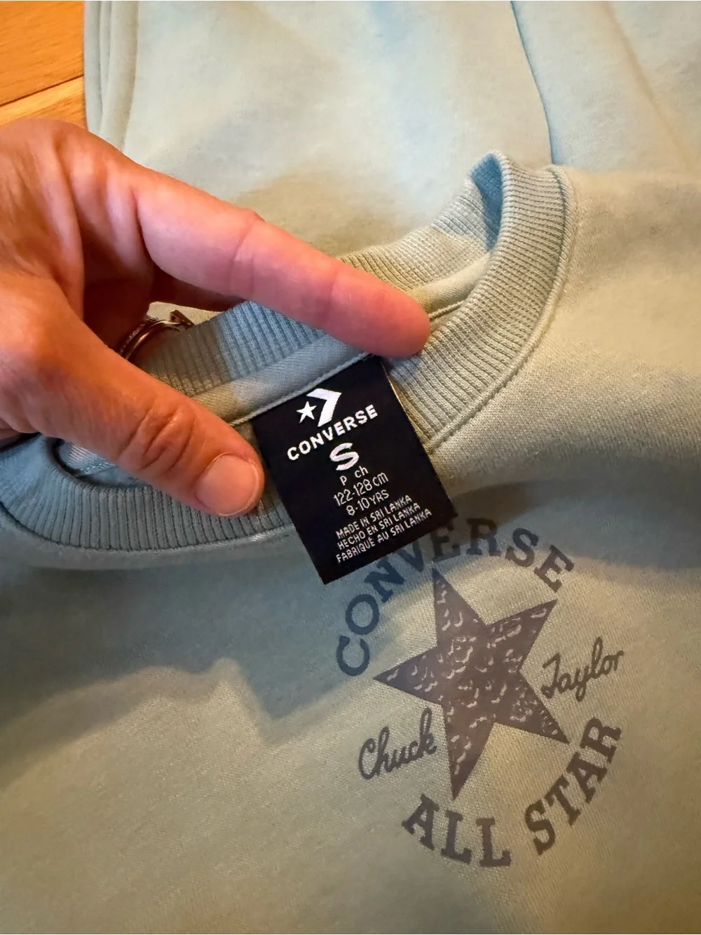 Converse Kids Pale Blue All Star Sweatshirt & Joggers